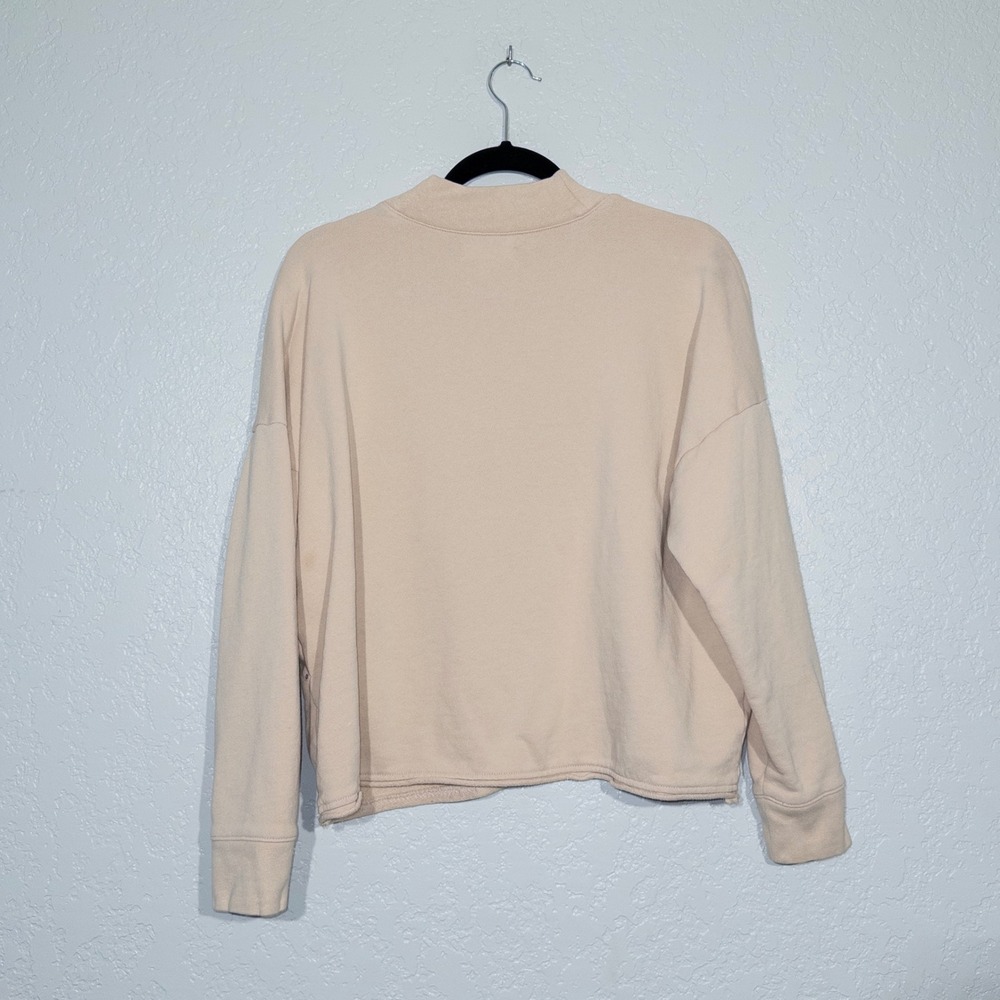 Madewell Avalon Pink Hemp-Cotton Mockneck Sweatshirt Size Medium - Picture 9 of 9